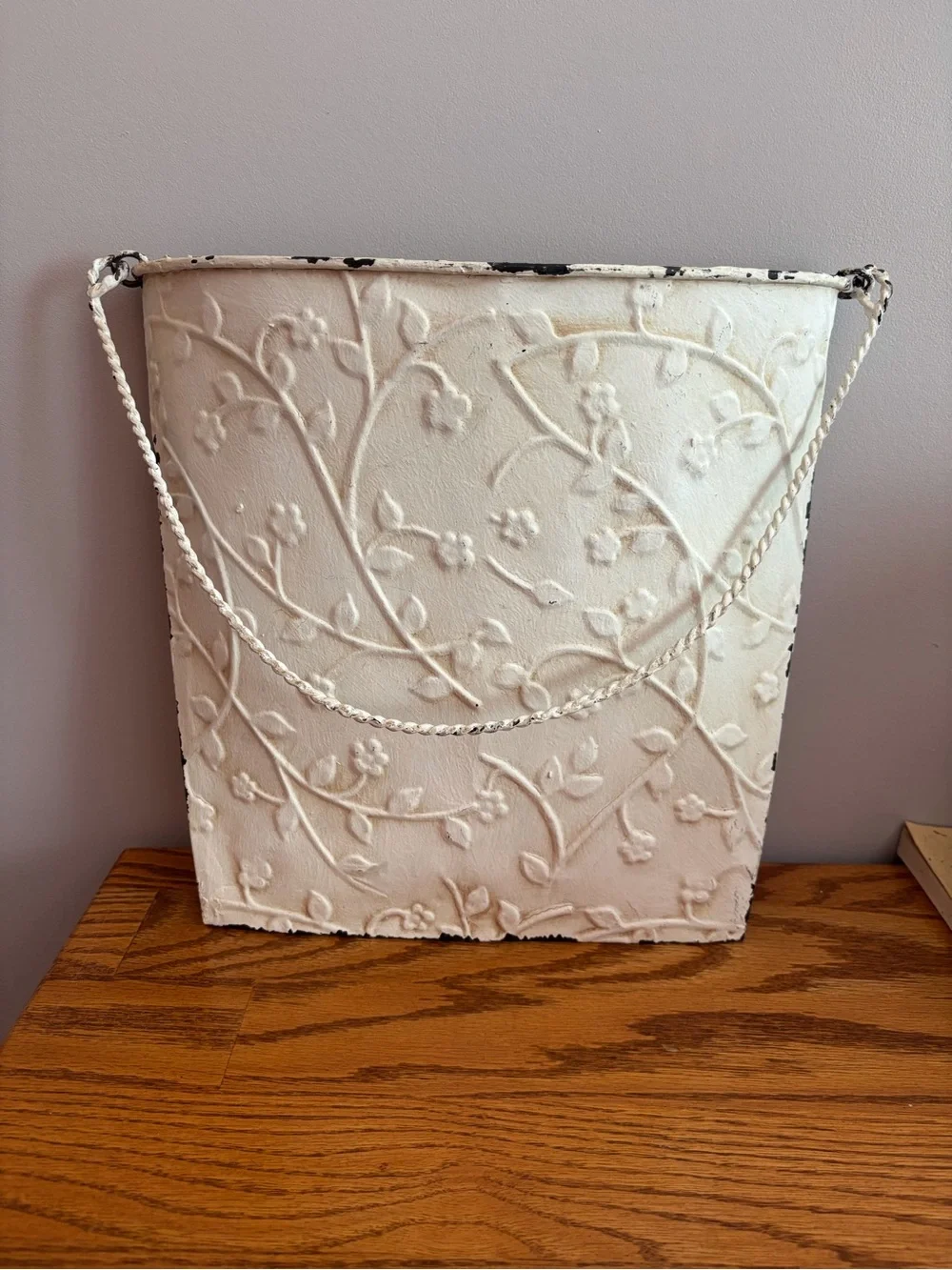 Southern Living At Home pressed tin flower bucket
